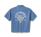 Dickies Harley Davidson Chambray Short Sleeve Work Shirt