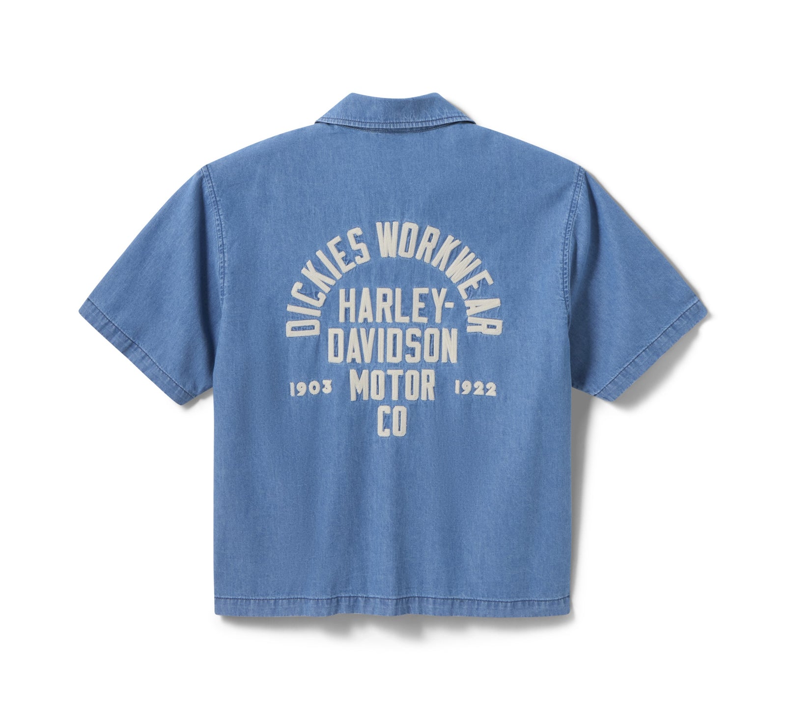 Dickies Harley Davidson Chambray Short Sleeve Work Shirt