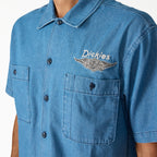 Dickies Harley Davidson Chambray Short Sleeve Work Shirt