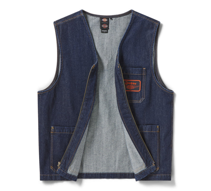Dickies Harley Davidson Denim Vest