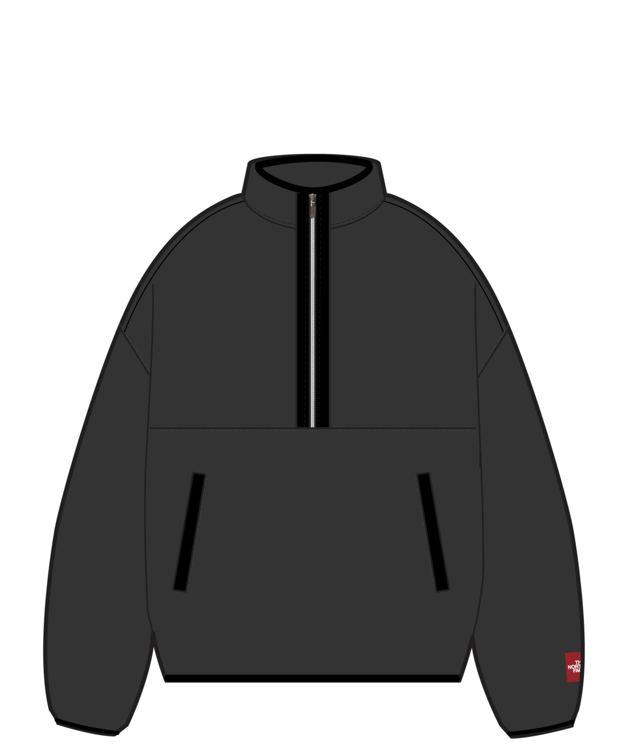 Men's TNF™ Red Box ½ Zip Fleece - Obsidian