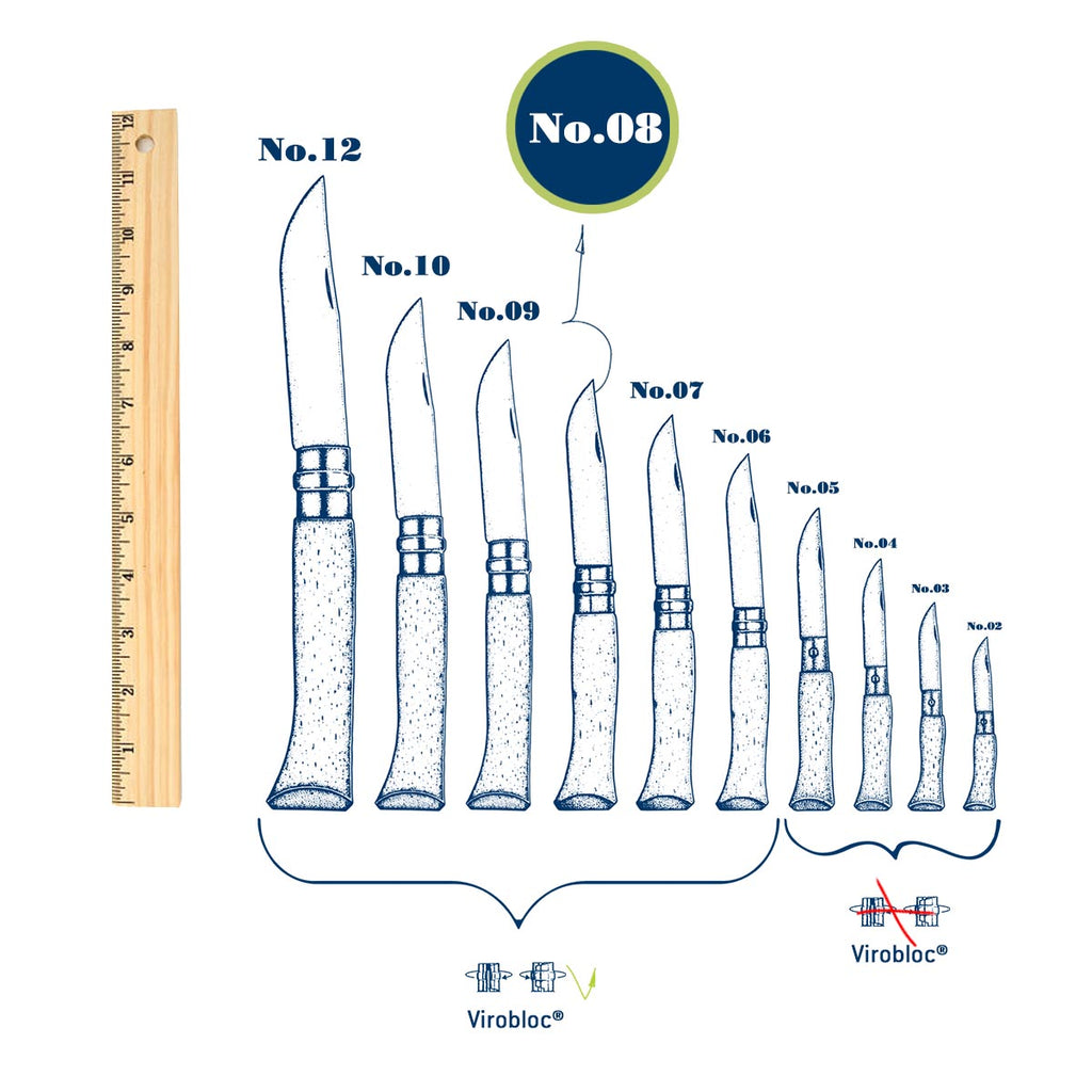 Opinel No.08 Stainless Steel Folding Knife