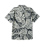 Men's Roark Bless Up Black Monstera Button Down Shirt S/S