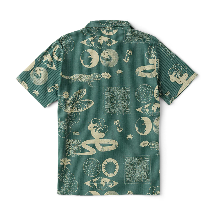 Men's Roark Bless Up Trail Slate Green Button Down SS