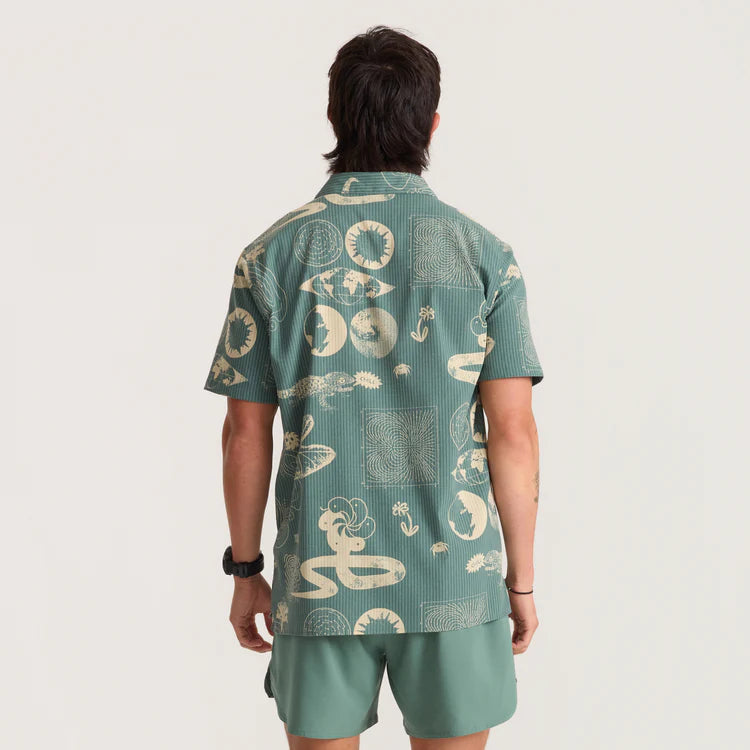 Men's Roark Bless Up Trail Slate Green Button Down SS
