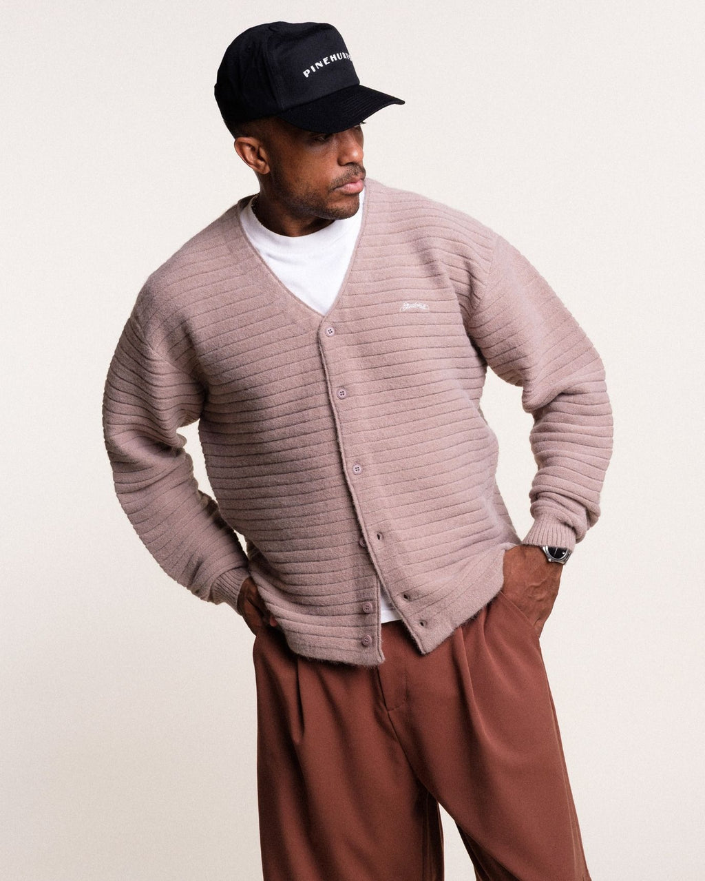Men's Scholls Cardigan Sweater - Khaki