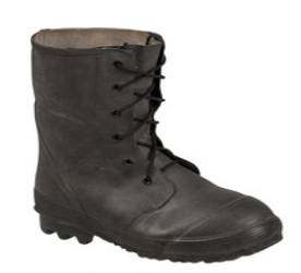 French Black Rubber Cold Weather Boots - Used