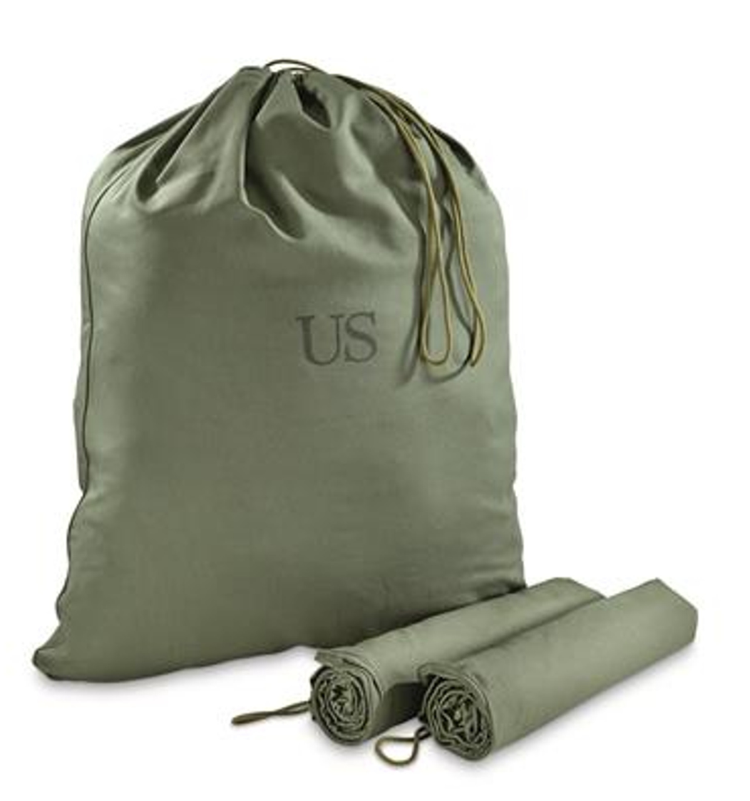 USGI OD Cotton Laundry Bag Used