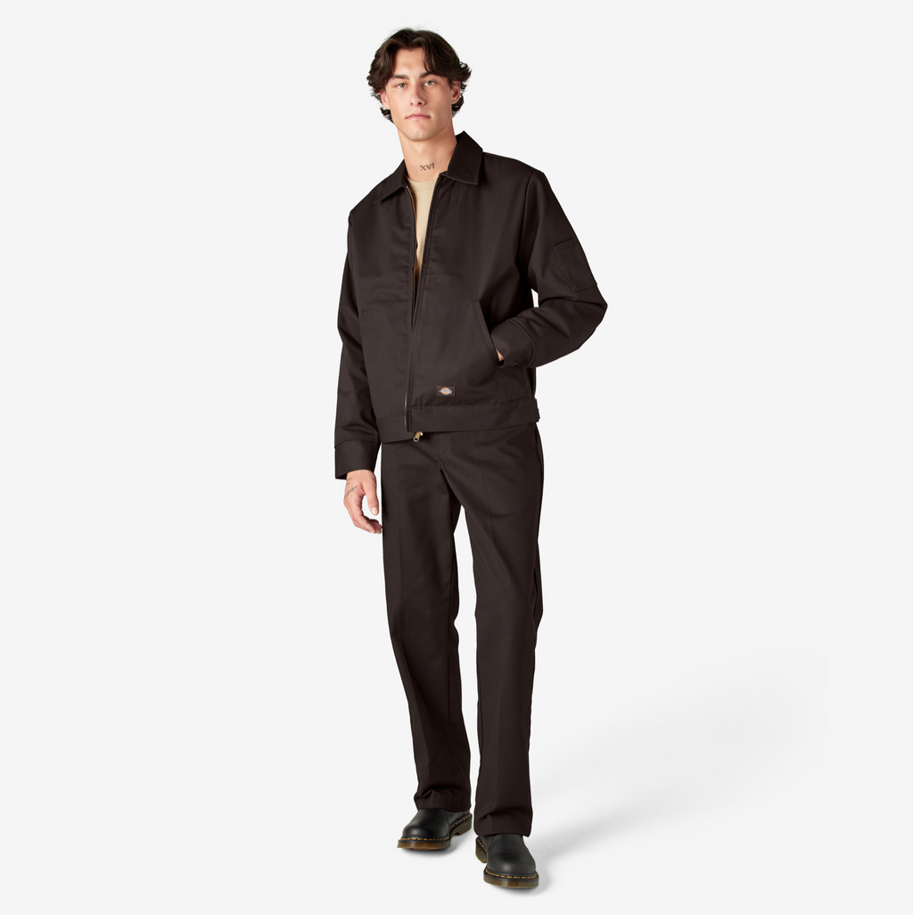 Men's Dickies Lined Eisenhower Jacket TJ15 - Dark Brown