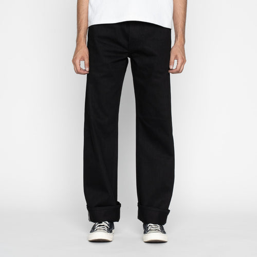 Wide Fit 14.5oz Slubby Black Selvedge - Black