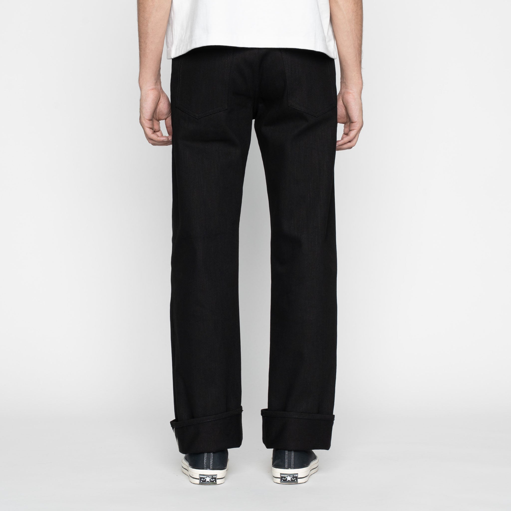 Wide Fit 14.5oz Slubby Black Selvedge - Black