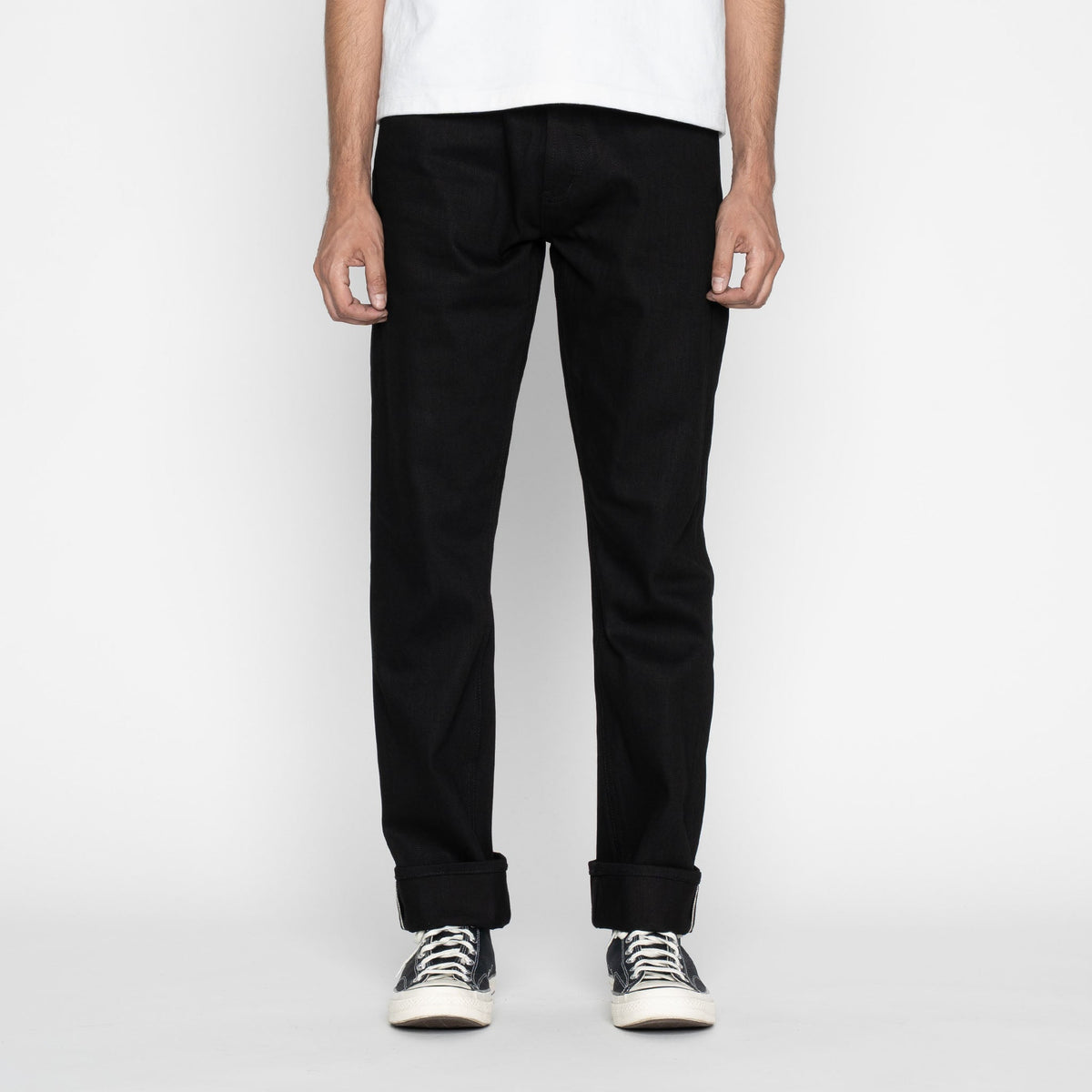 Relaxed Straight 14.5oz Slubby Black Selvedge - Black