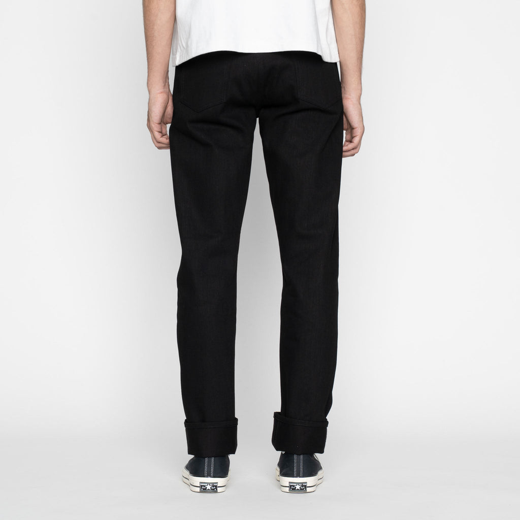 Relaxed Straight 14.5oz Slubby Black Selvedge - Black