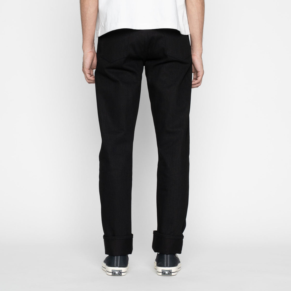 Relaxed Straight 14.5oz Slubby Black Selvedge - Black