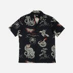 Art Of War Animal Motif Short Sleeve Shirt