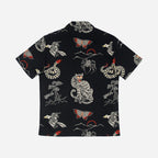 Art Of War Animal Motif Short Sleeve Shirt