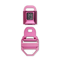 Chrome Seatbelt Buckle Lg (2") - Pink Glitter