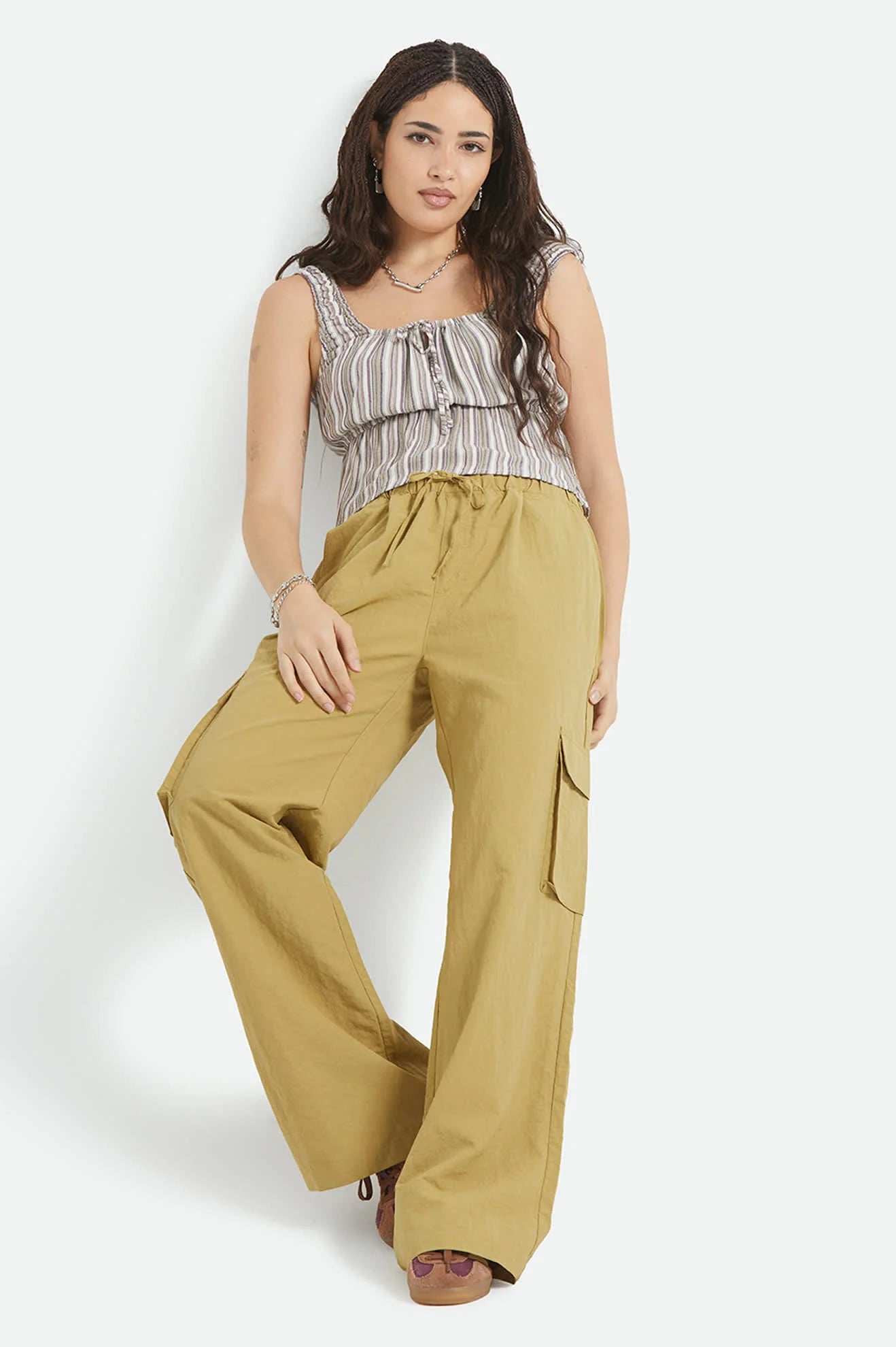 Brixton Women's The Jett Lightweight Cargo Wide Leg Pant
