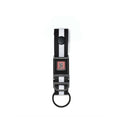 Chrome Mini Buckle Key Chain - Snap Button - Black/Red/Silver