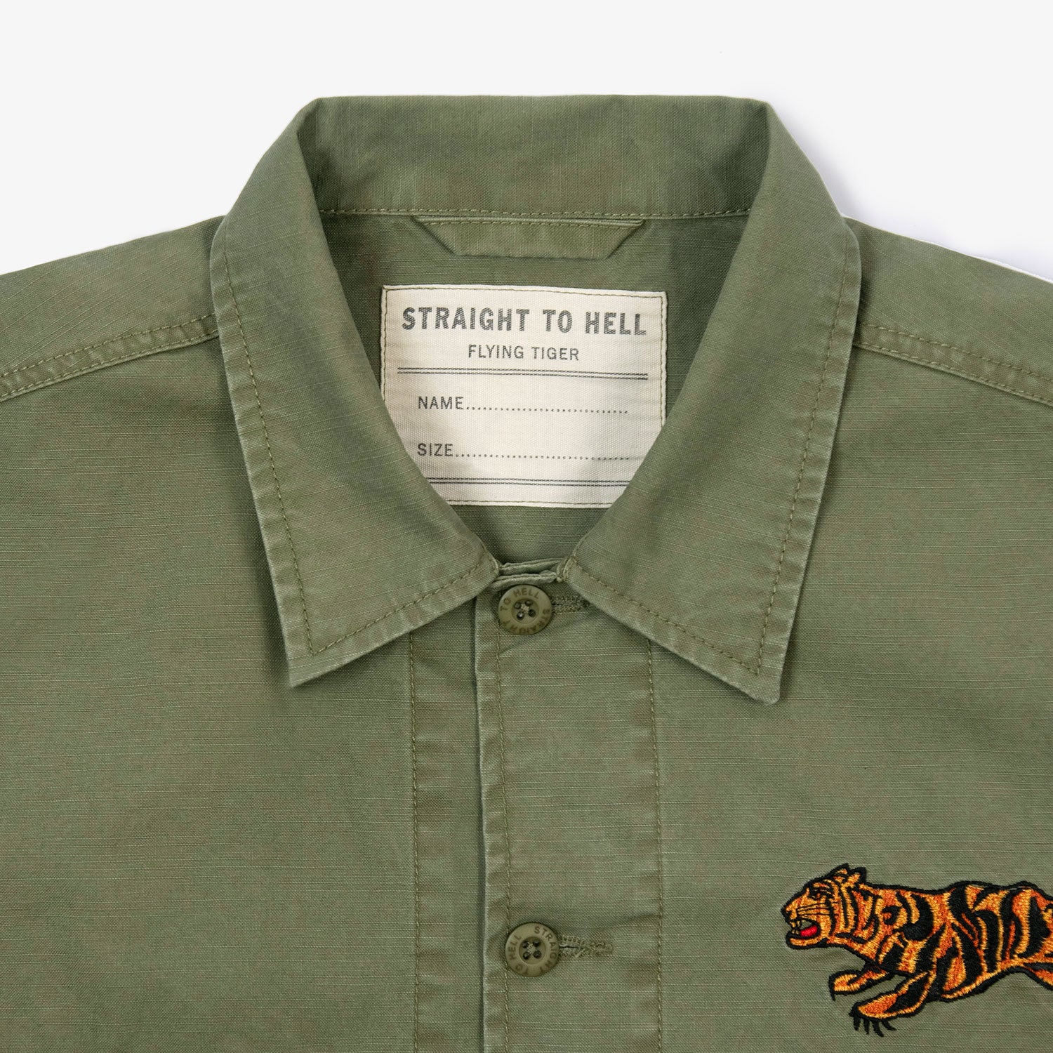 Flying Tiger Long Sleeve Embroidered Shirt