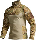 USGI ARMY COMBAT SHIRT - FLAME RESISTANT MULTICAM 1/4 ZIP TOP - USED