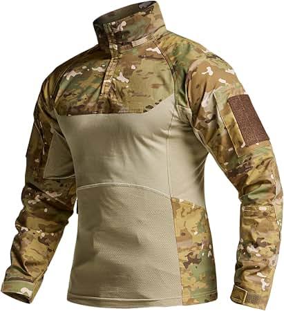 USGI ARMY COMBAT SHIRT - FLAME RESISTANT MULTICAM 1/4 ZIP TOP - USED