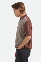 Brixton Men's Theo Jacquard Short Sleeve Polo