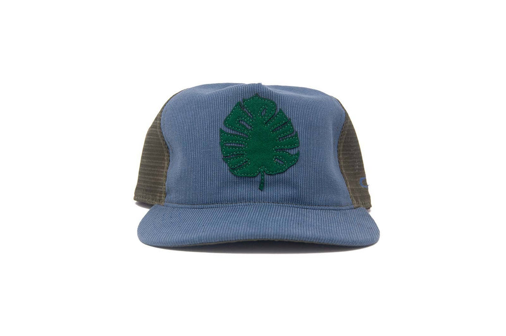 Monstera Trucker - Blue/Olive