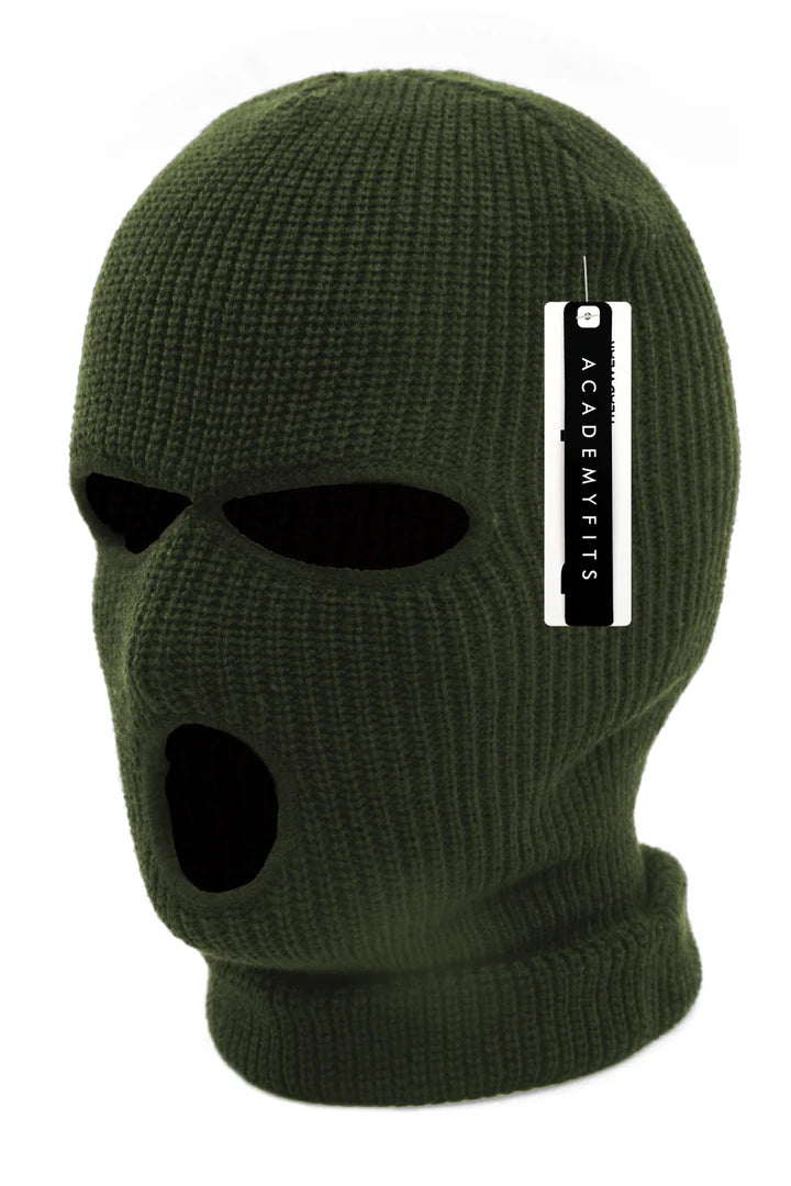 3 Hole Ski Mask - Olive