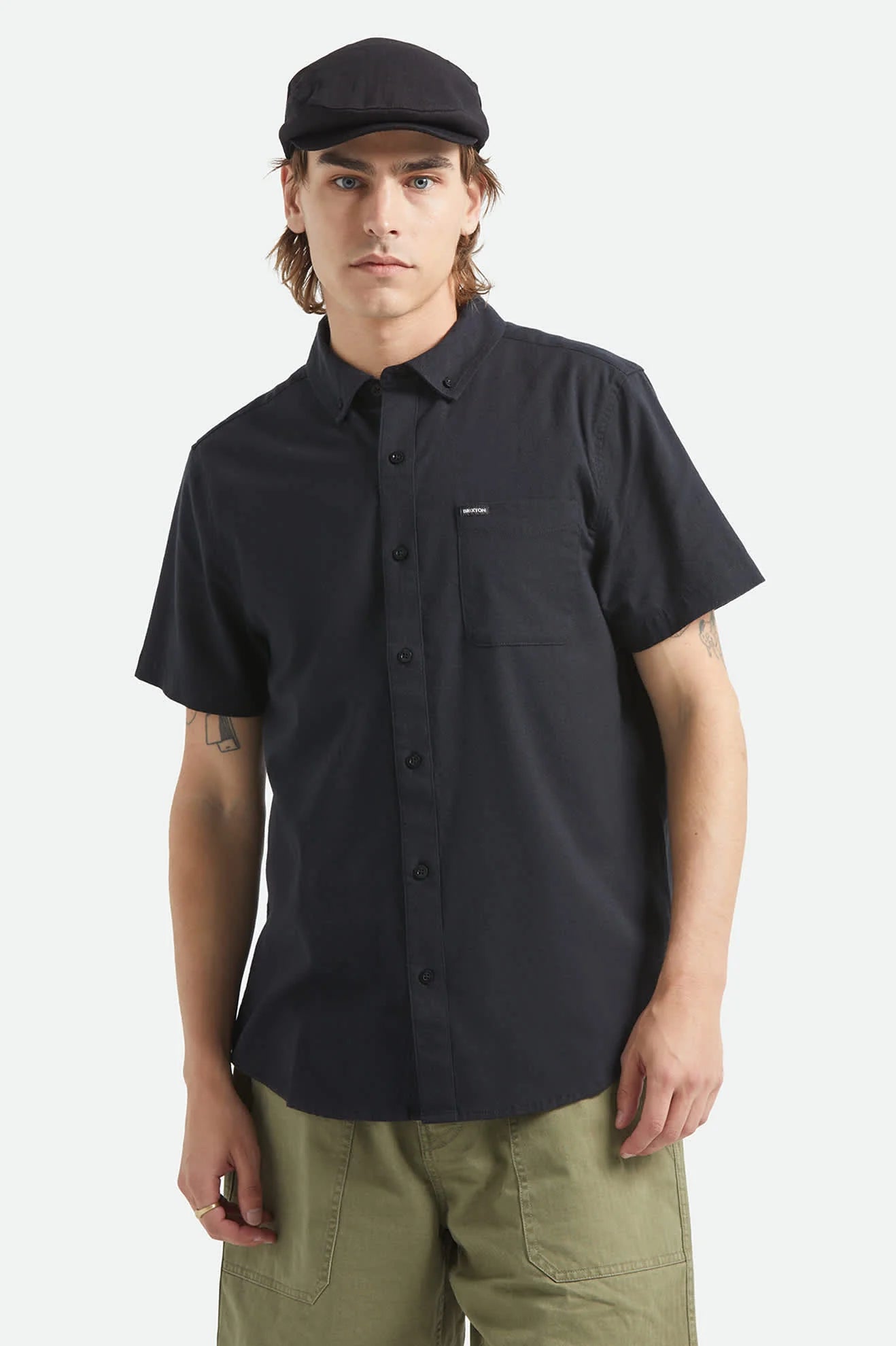 Brixton Men's Sanford Oxford Short Sleeve Woven