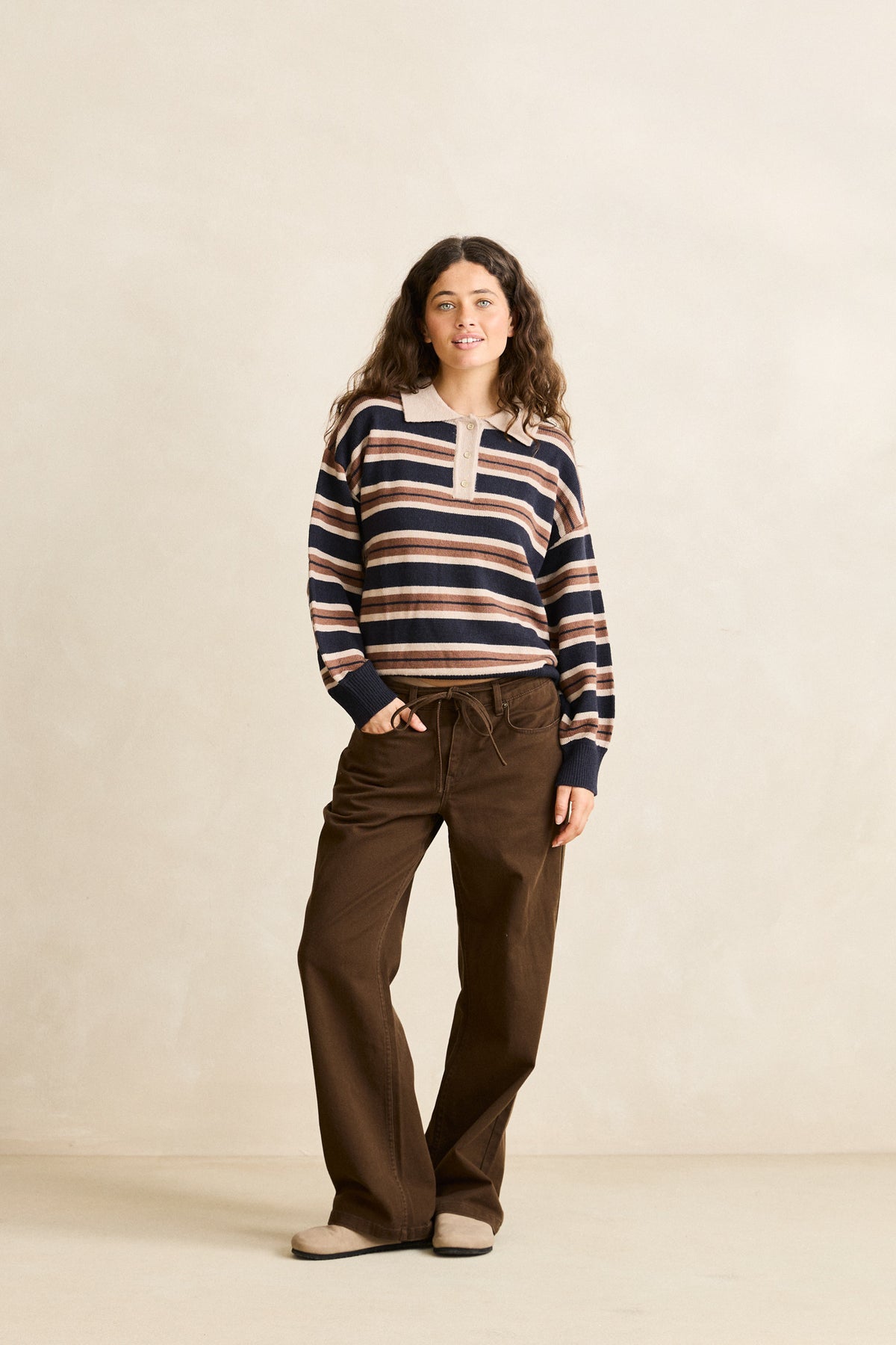 Women's Shoreline Rugby Sweater - Sand