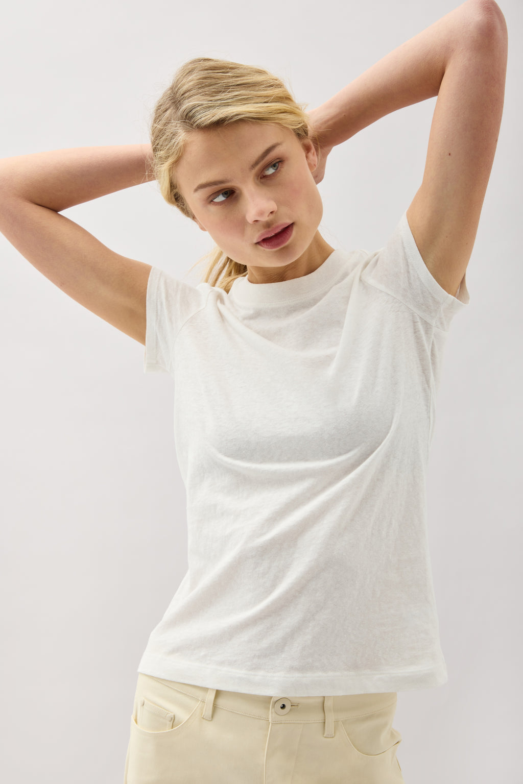 Women's Vintage Jersey Short Sleeve Tee - White