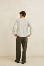 Men's Mohair Fishermans Knit - Birch