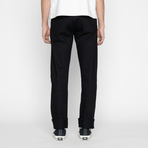 Relaxed Straight Fit 11oz Black Stretch Selvedge - Black