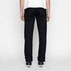 Relaxed Straight Fit 11oz Black Stretch Selvedge - Black