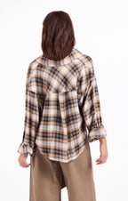 Cambridge Plaid Shirt - Navy Camel Multi