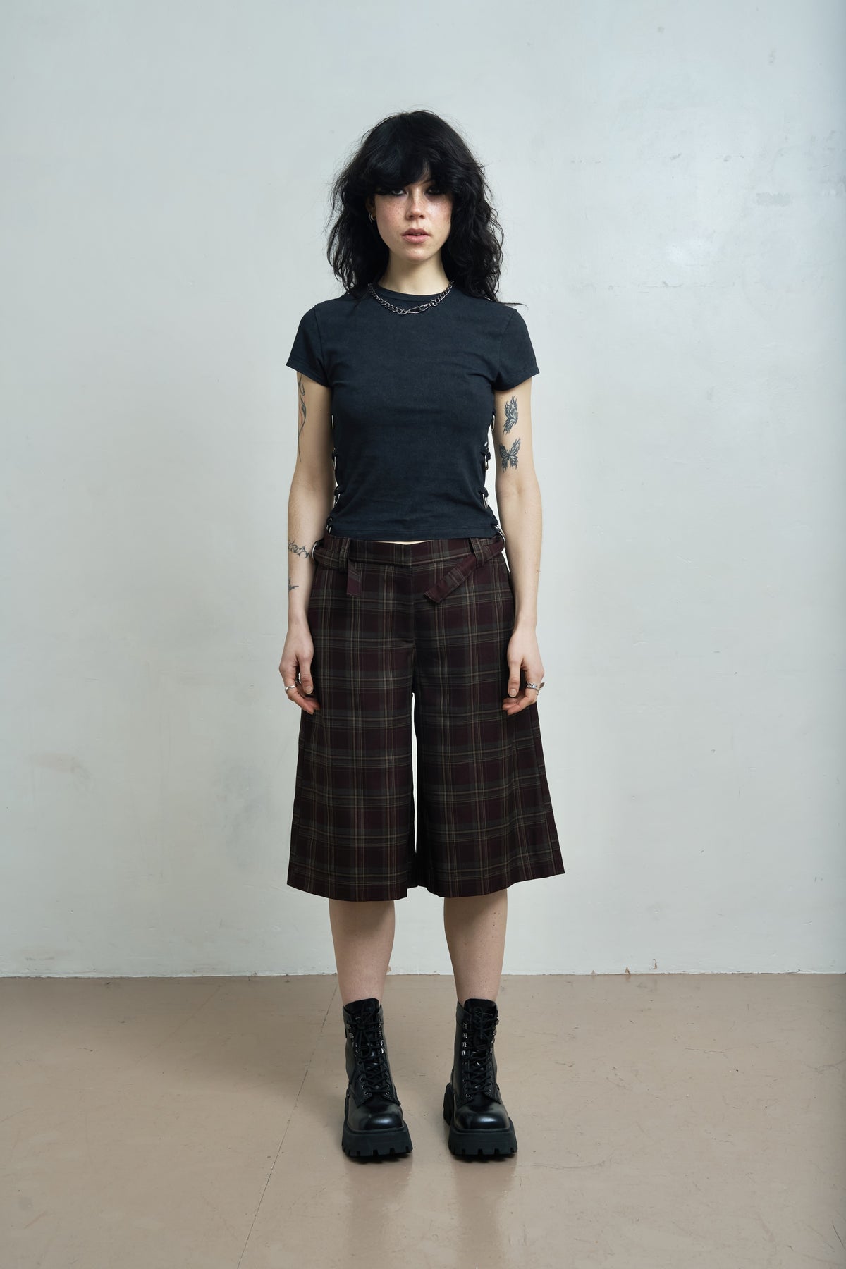 Women's Brace Jorts - Red Check