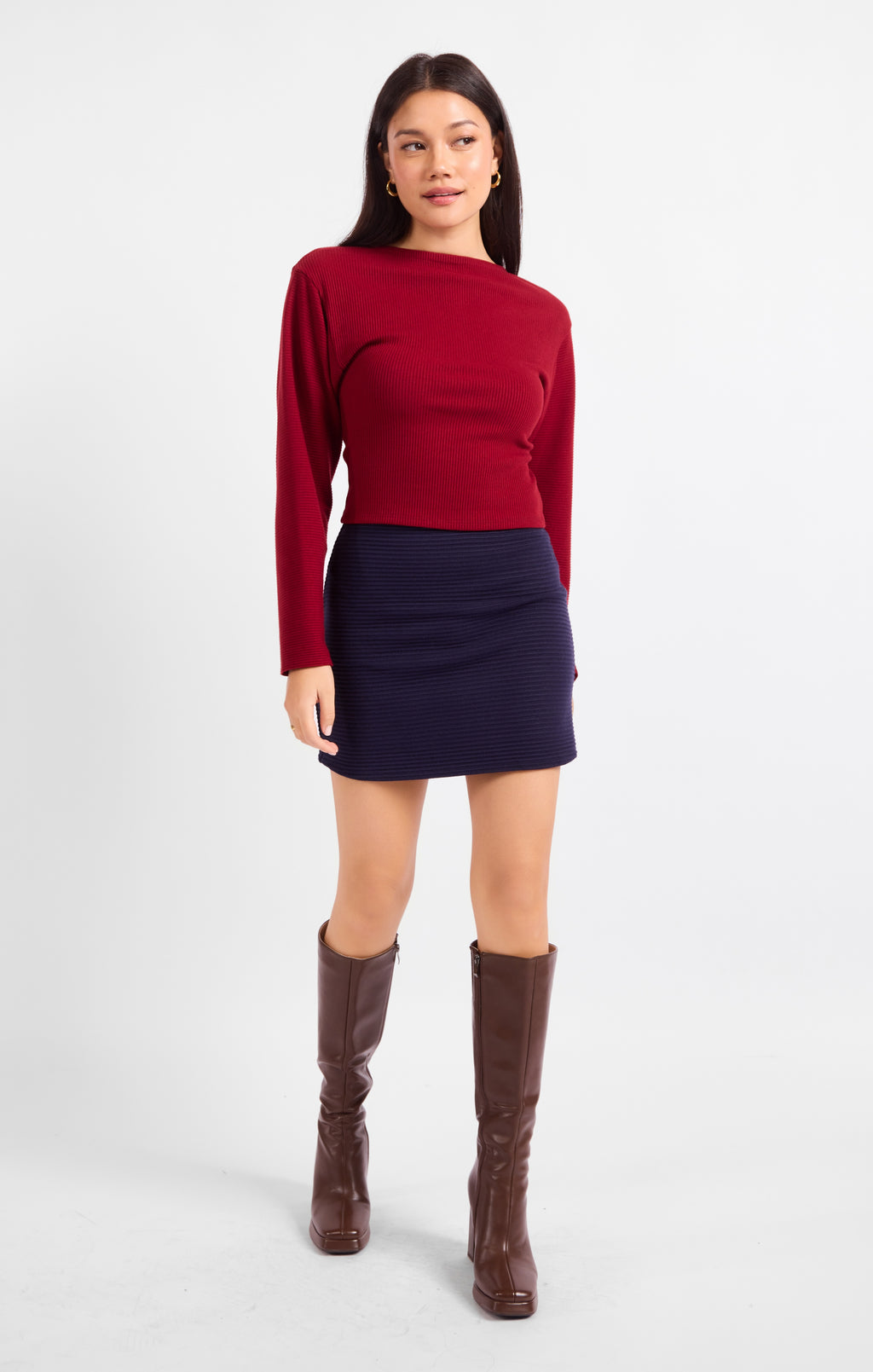 On A Stroll Mini Skirt - Navy