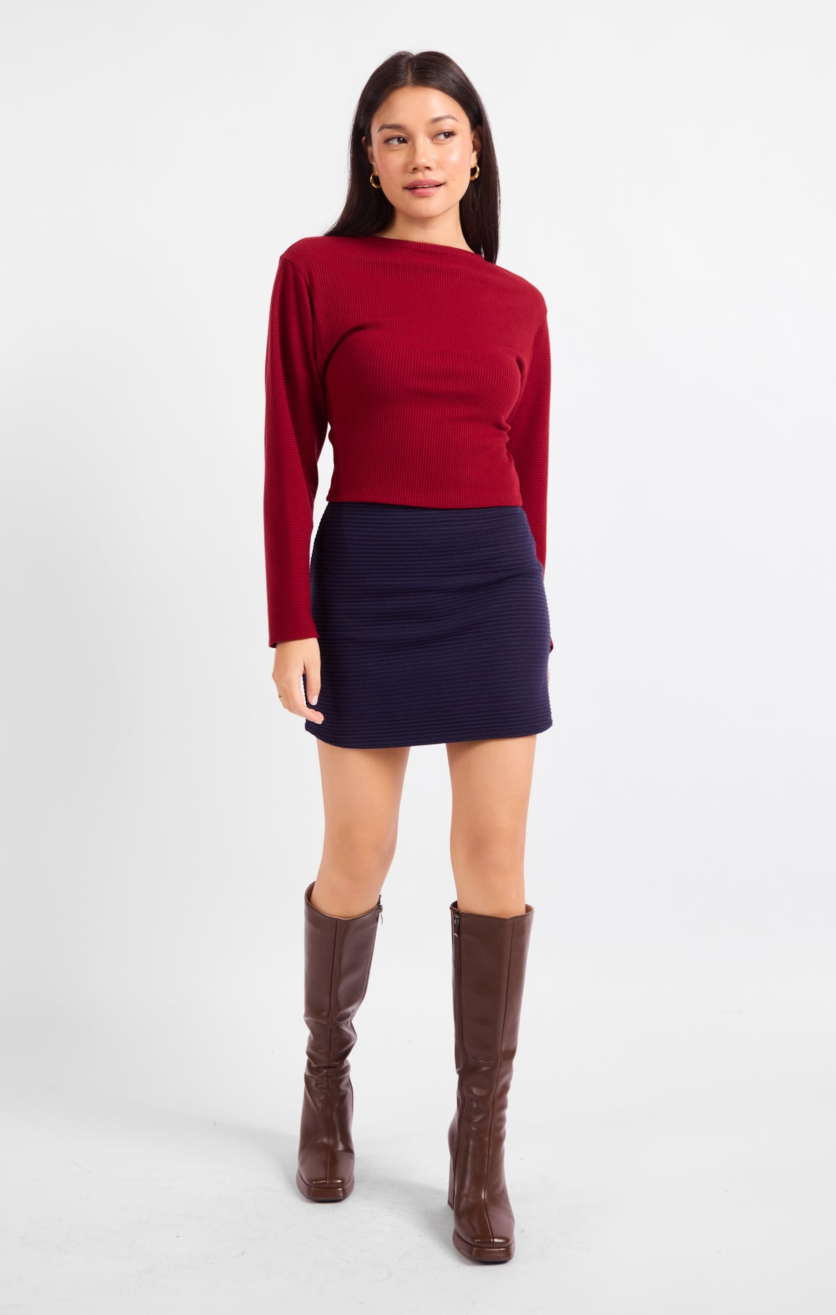 On A Stroll Mini Skirt - Navy