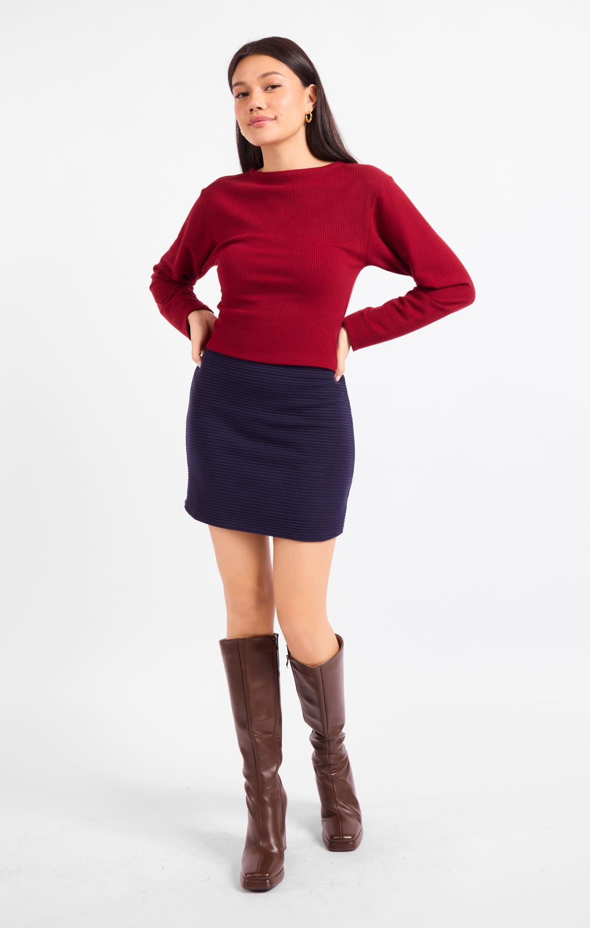 On A Stroll Mini Skirt - Navy