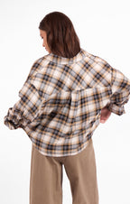 Cambridge Plaid Shirt - Navy Camel Multi