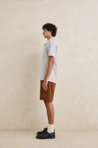 Men's Seersucker Stripe Short Sleeve Shirt