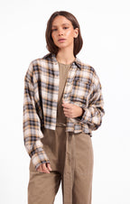 Cambridge Plaid Shirt - Navy Camel Multi
