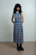 Women's Huntress Dress - Blue/Red Check