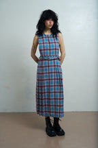 Women's Huntress Dress - Blue/Red Check