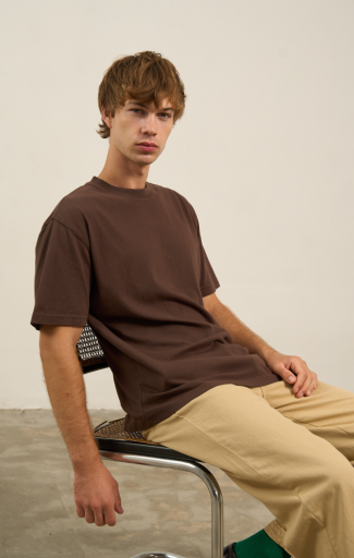 Men's Relaxed S/S Tee - Coffee Bean