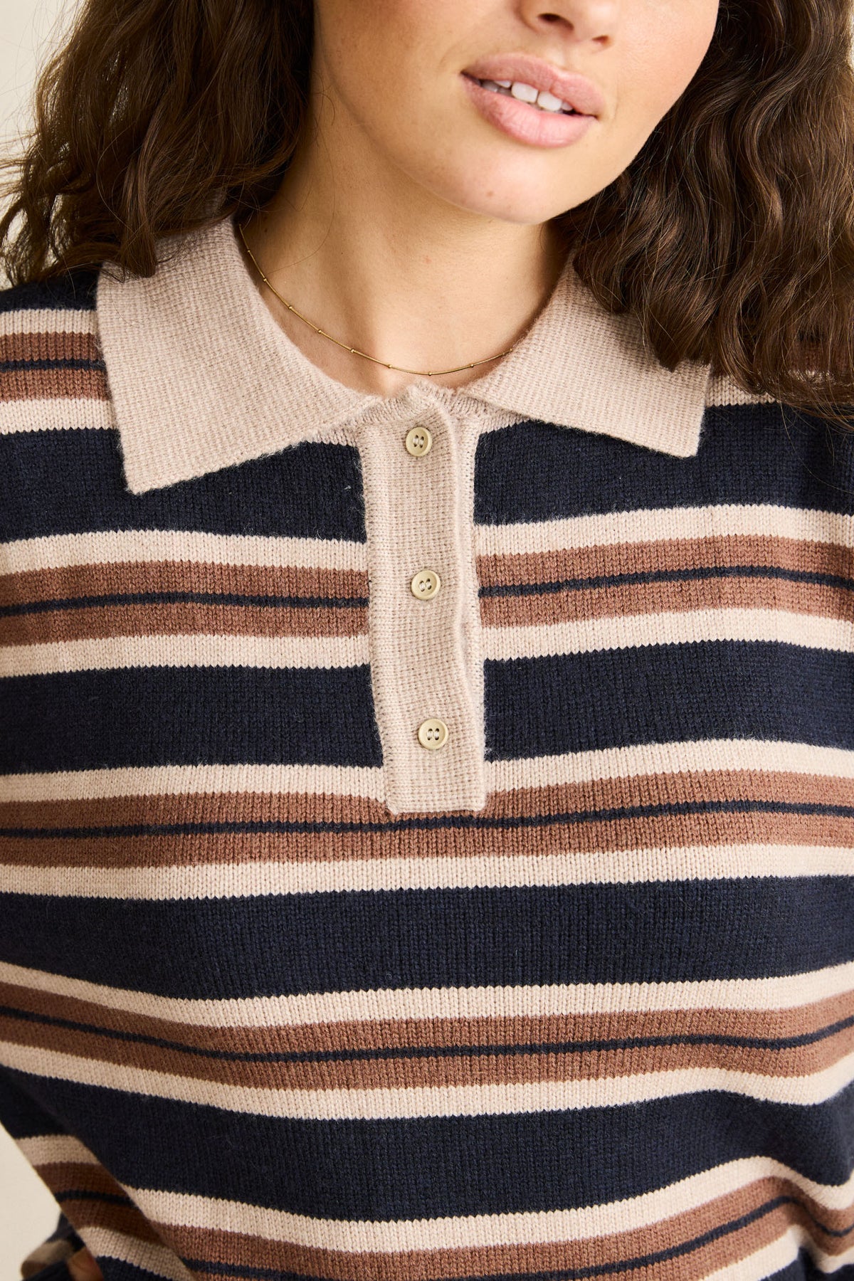 Women's Shoreline Rugby Sweater - Sand