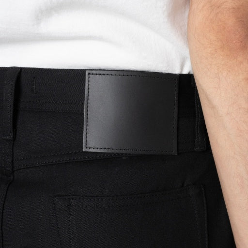 Relaxed Straight Fit 11oz Black Stretch Selvedge - Black