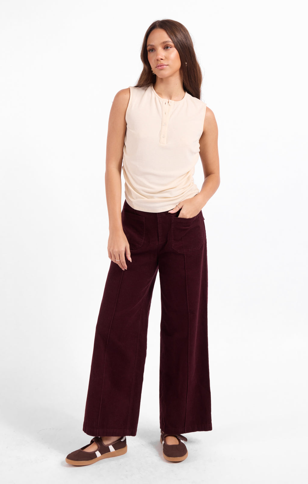Secret Society Corduroy Pants - Wine