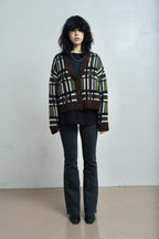 Women's Bud Knit - Green Check